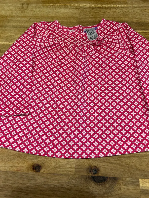Target red/white floral long sleeve tunic/dress