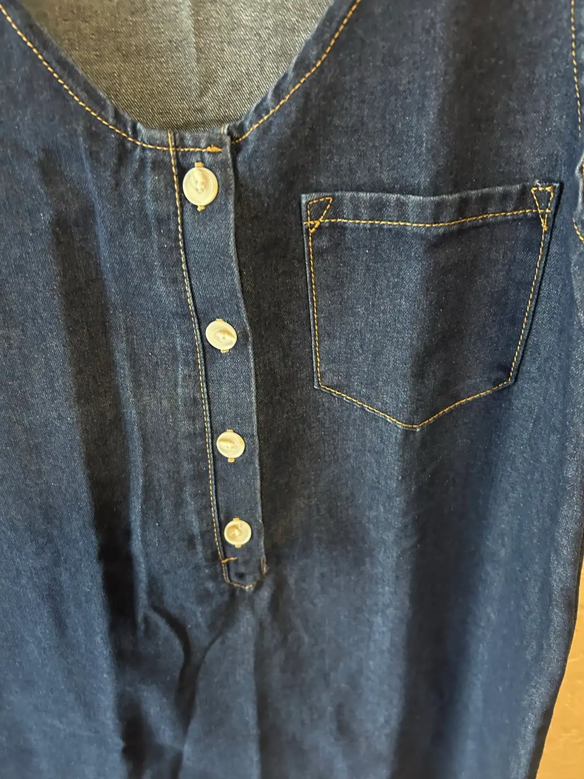 Blue denim sleeveless dress – photo 2