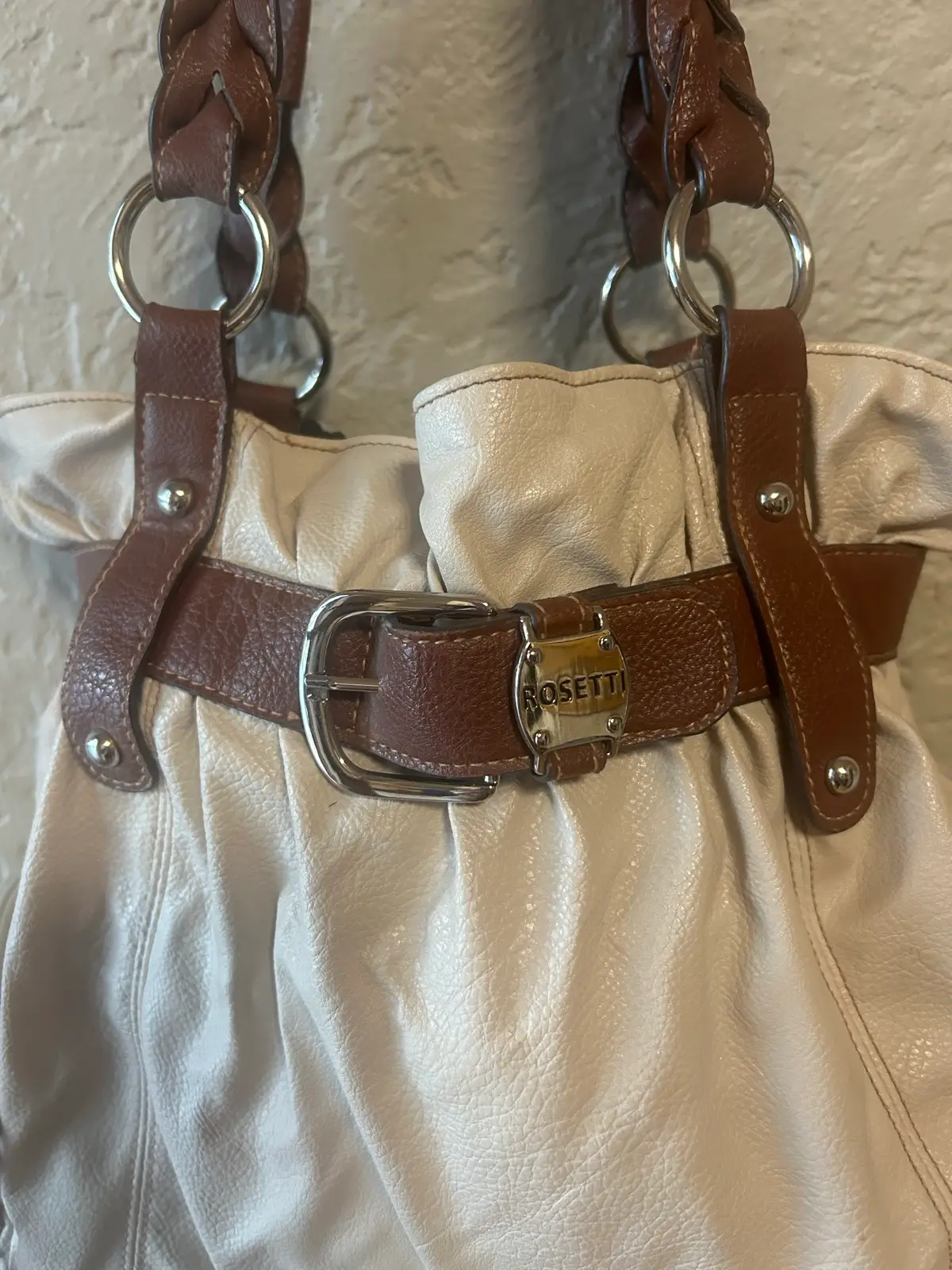 Cream rosetti shoulder bag – photo 3