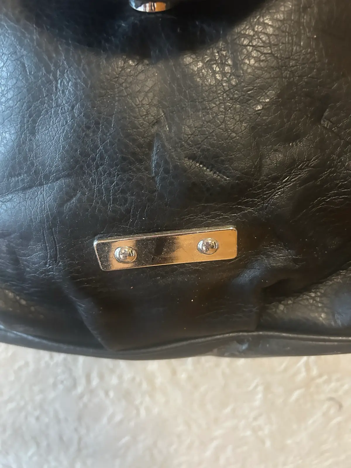Black faux leather shoulder bag – photo 2