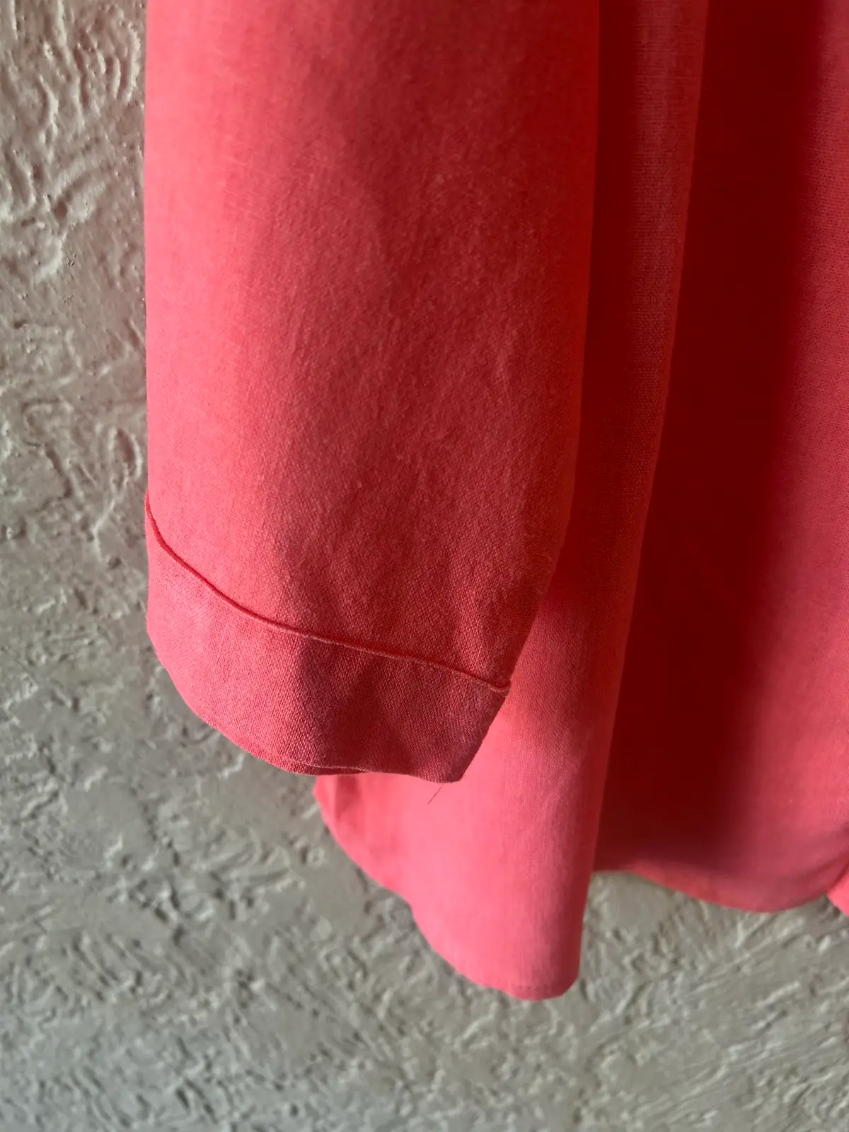 Coral pink 3/4 sleeve button up shirt – photo 2