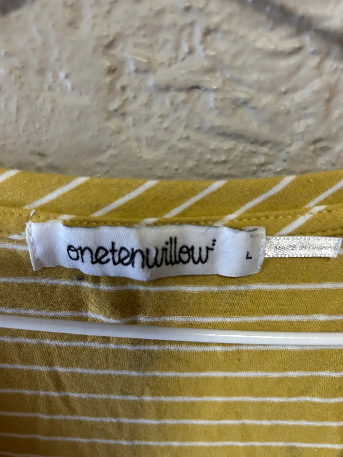 One ten willow mustard/white striped top – photo 4