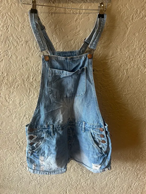 Cotton on blue denim shortall