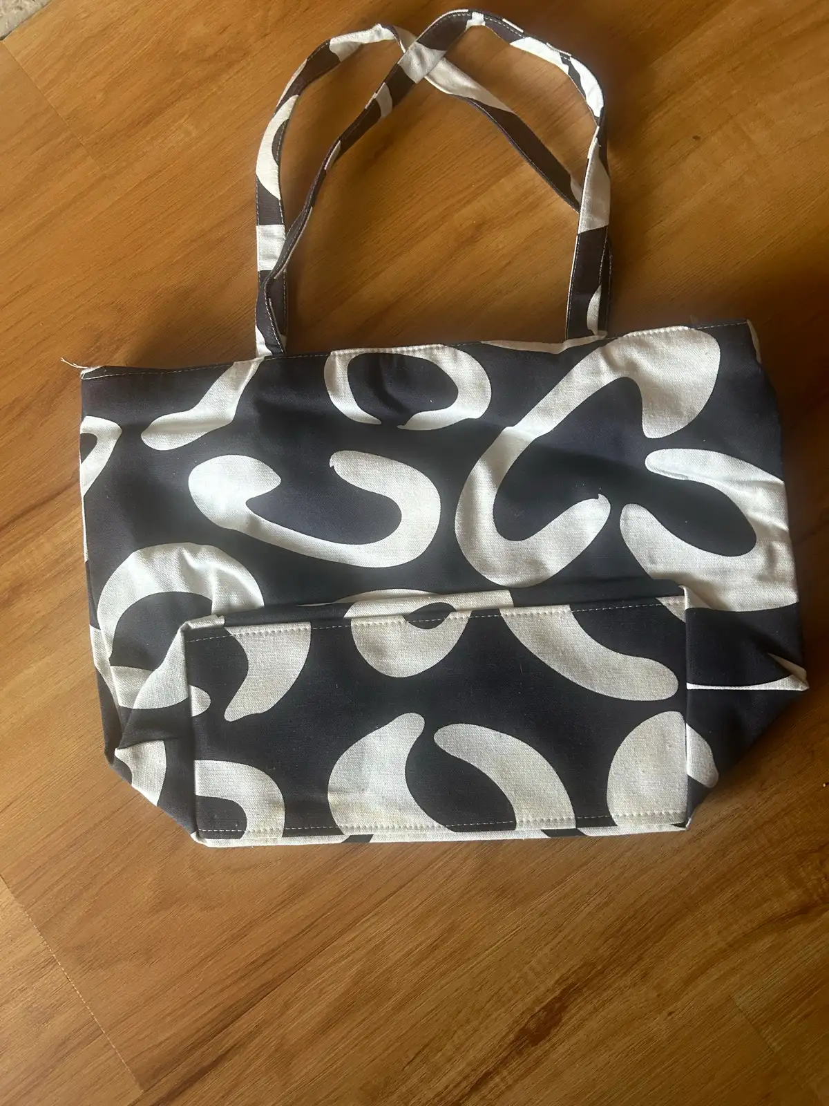 Black/white abstract tote bag – photo 2