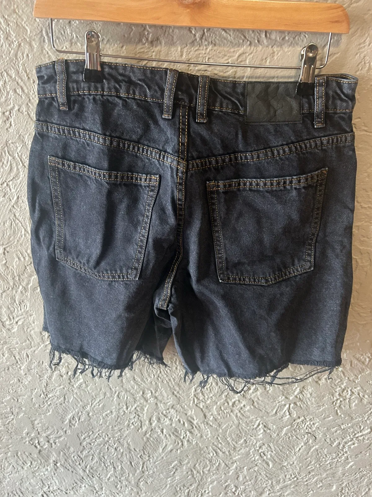 Cotton on black denim relaxed shorts – photo 4