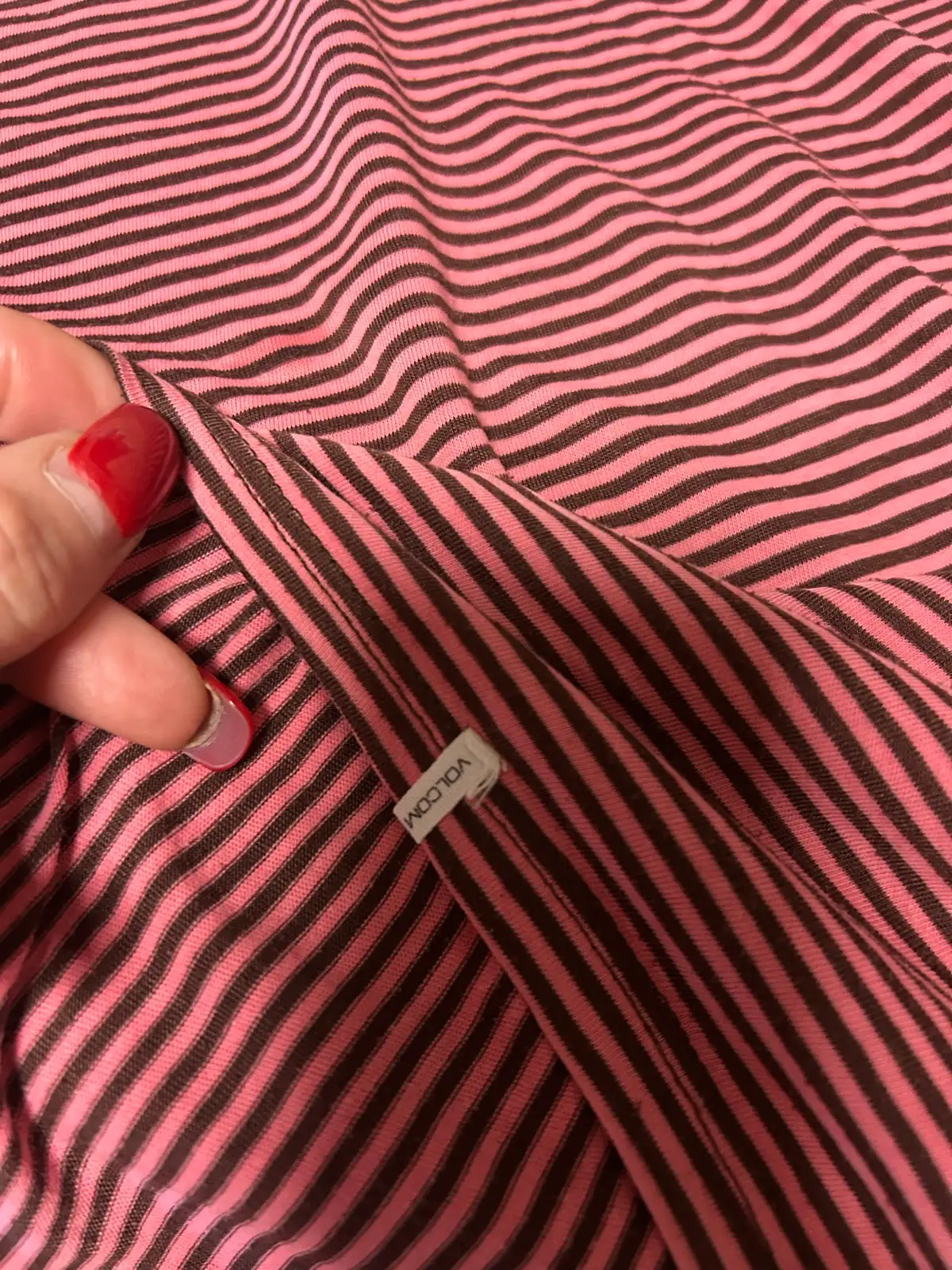 Volcom pink/brown striped top – photo 4