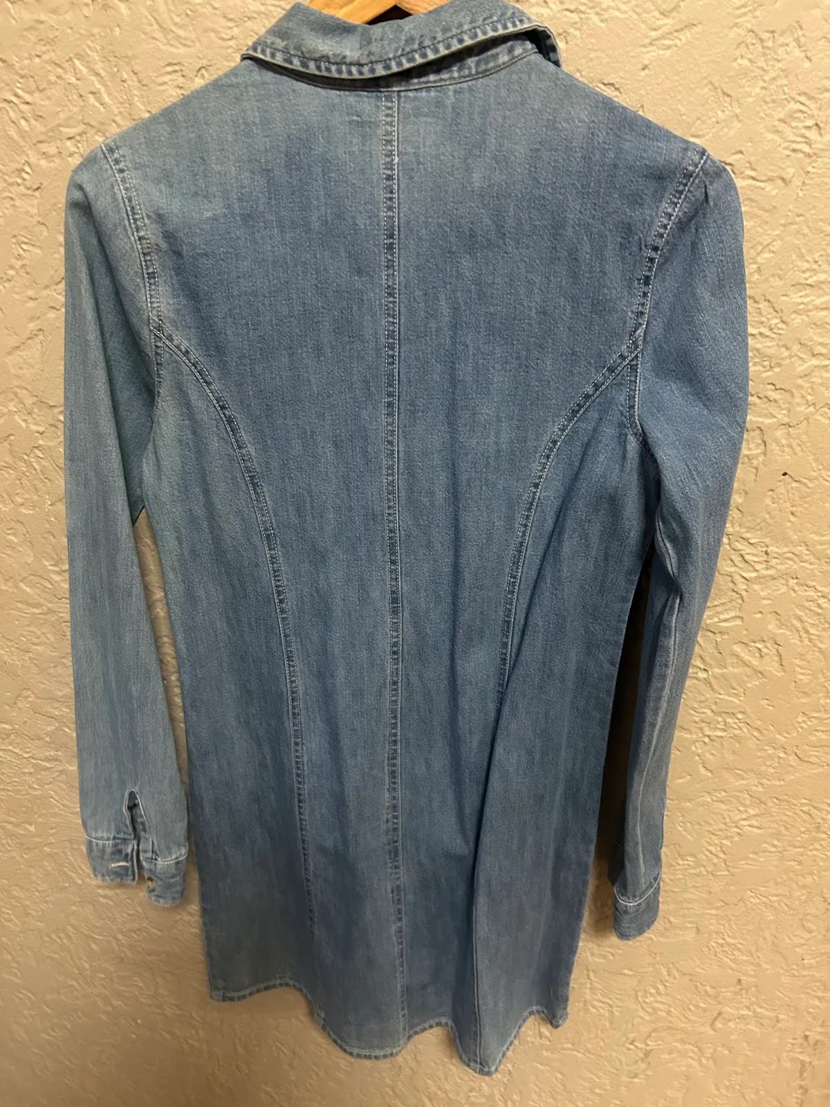 ASOS blue denim shirt dress — photo 3