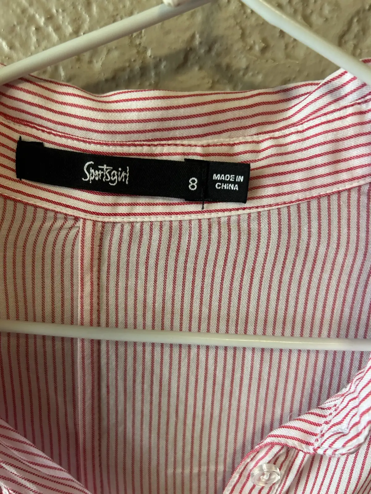 Sportsgirl pink/white striped long sleeve shirt – photo 3