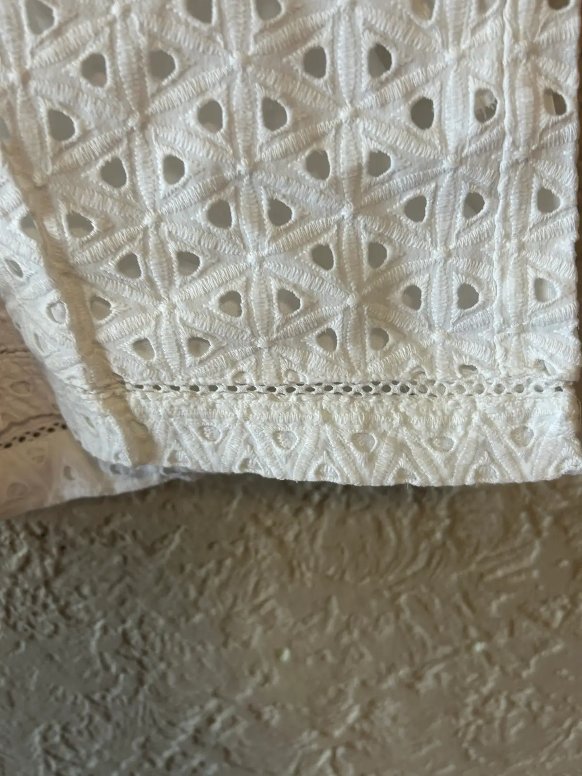 Now women’s white eyelet shorts – photo 2