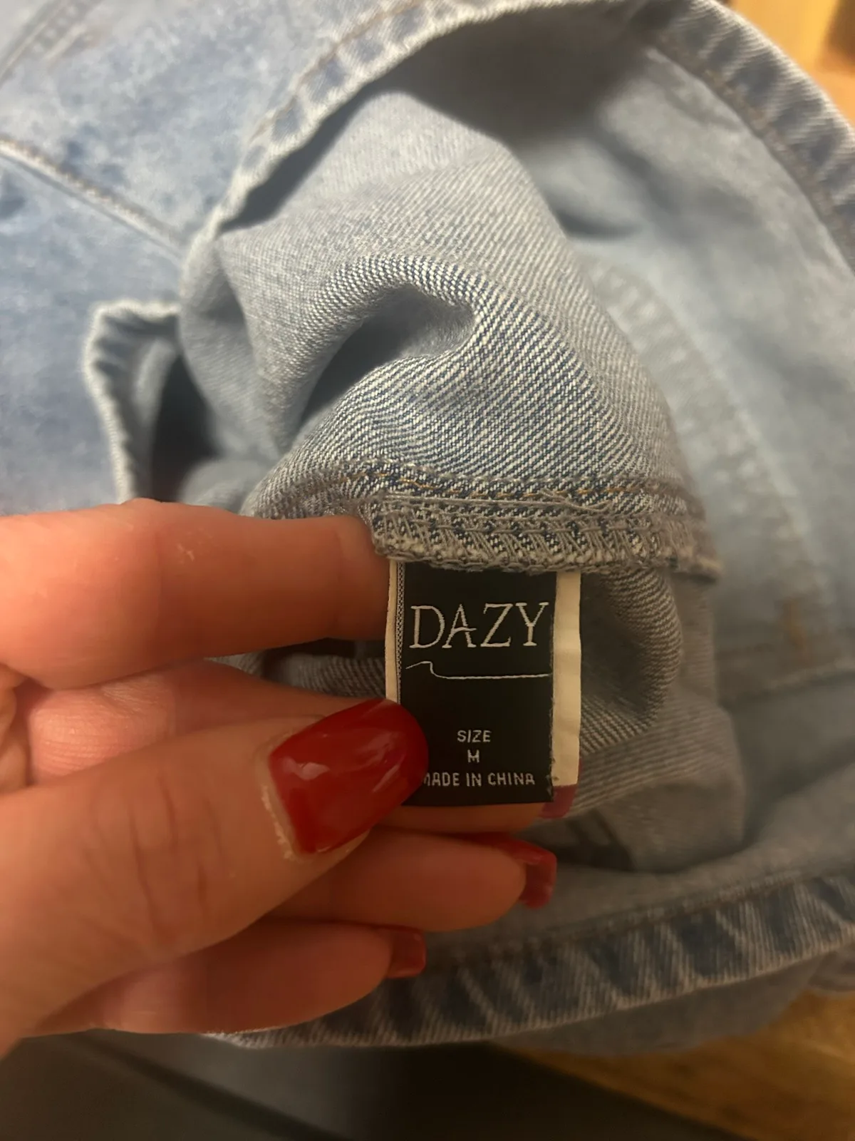 Dazy blue denim short overalls – photo 5