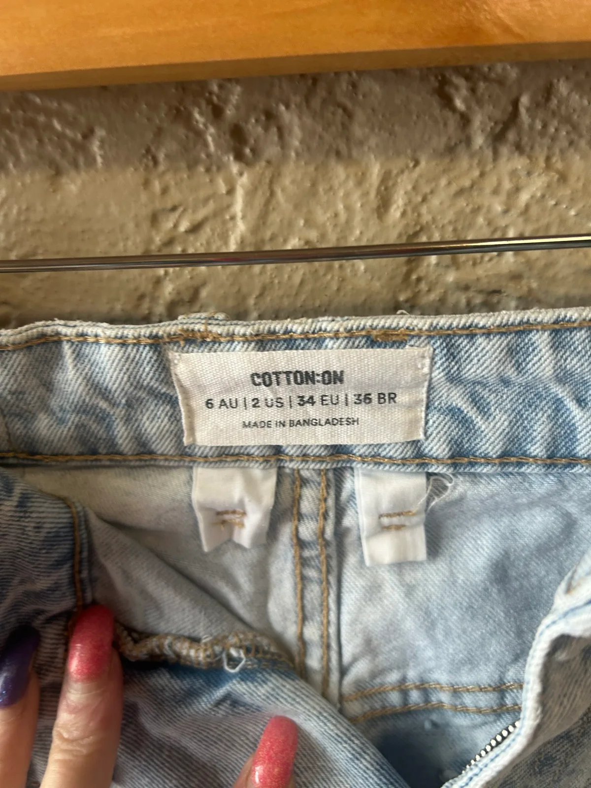 Cotton on light blue denim shorts – photo 2