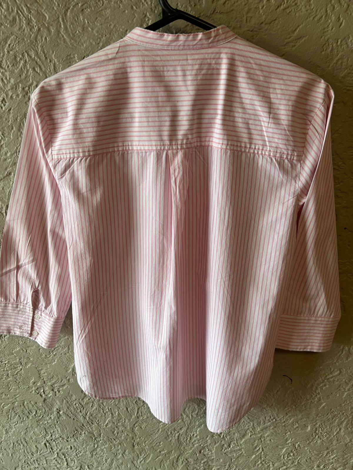 Capture pink/white striped 3/4 sleeve shirt – photo 4