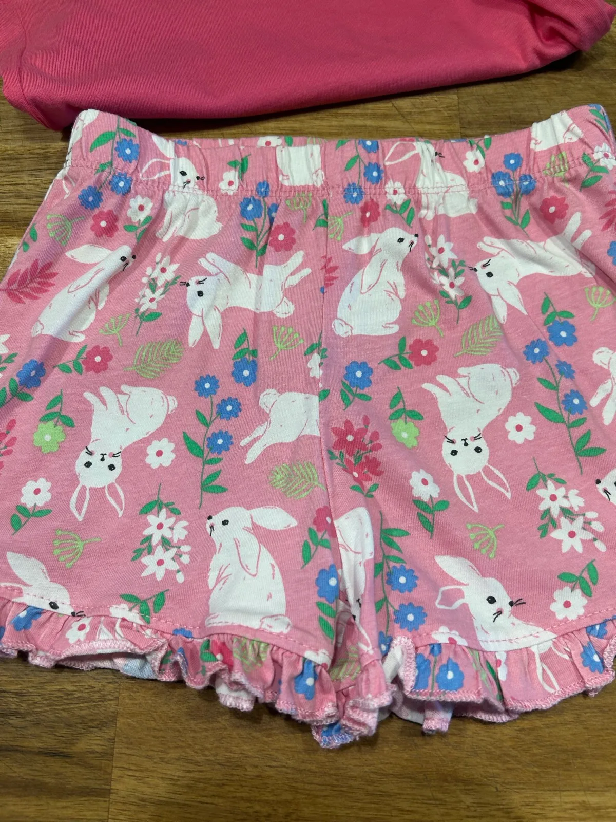 Girls pink shorts set – photo 2