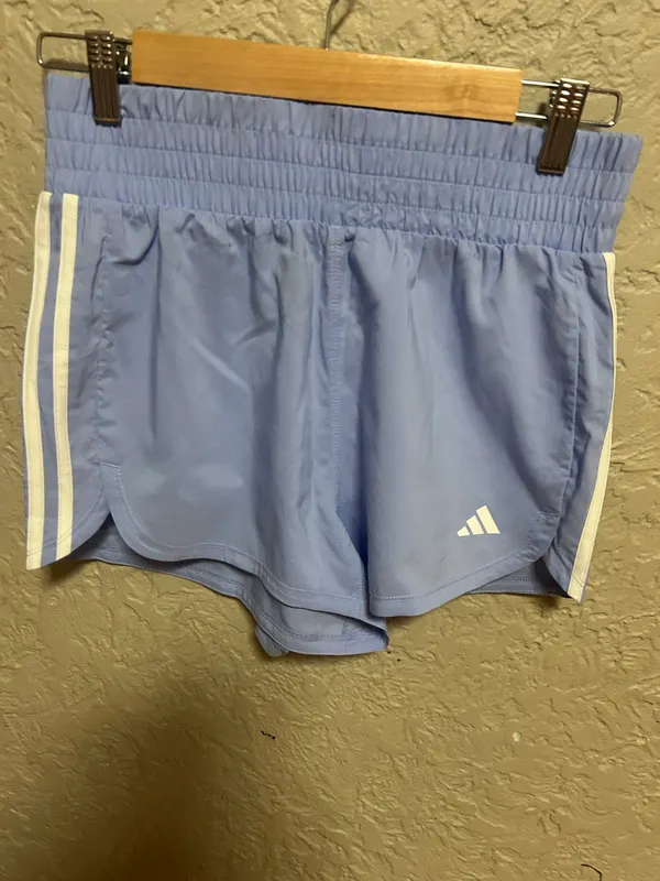 Adidas light blue training shorts