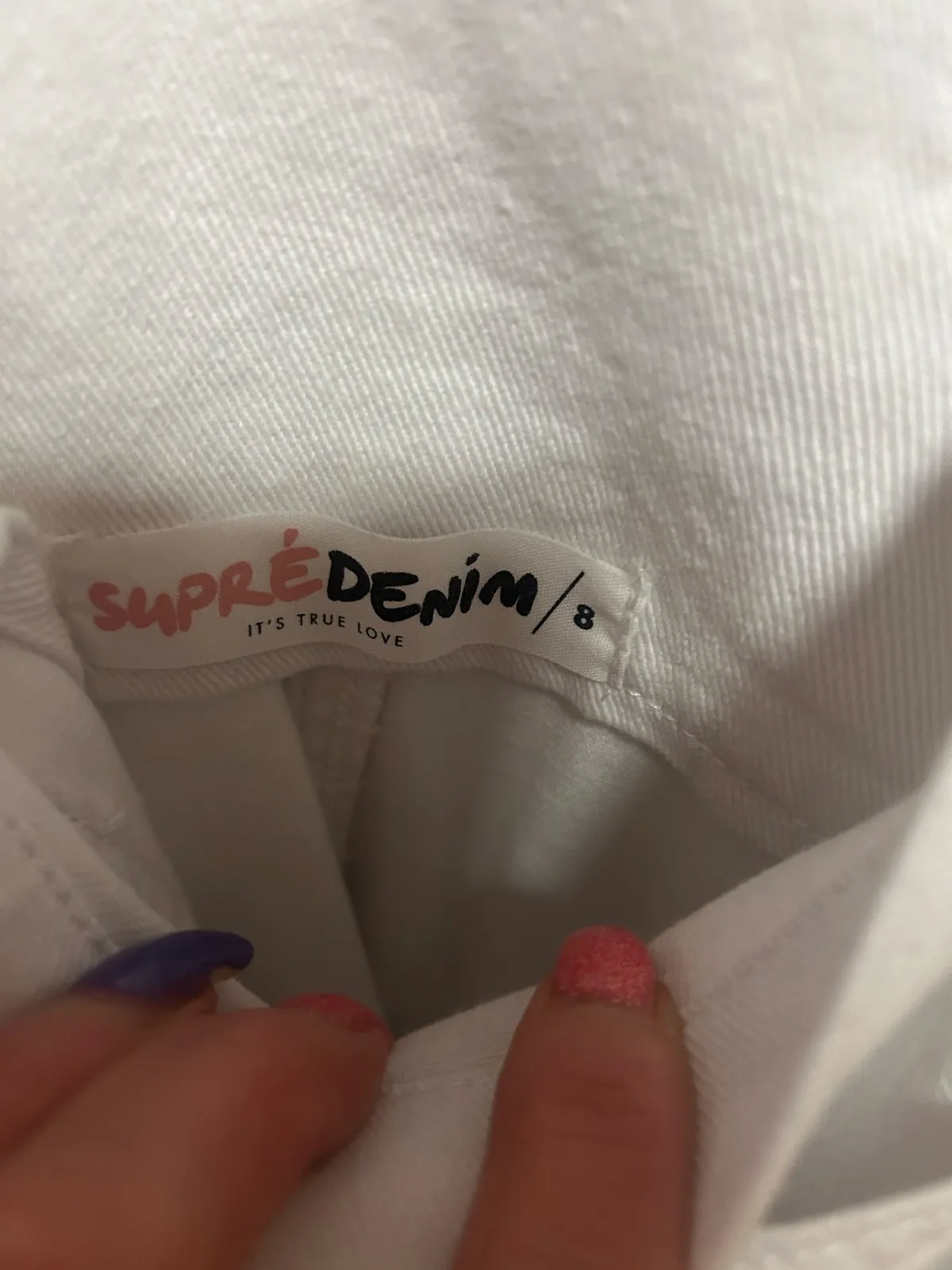 Supré white denim pinafore dress — photo 2