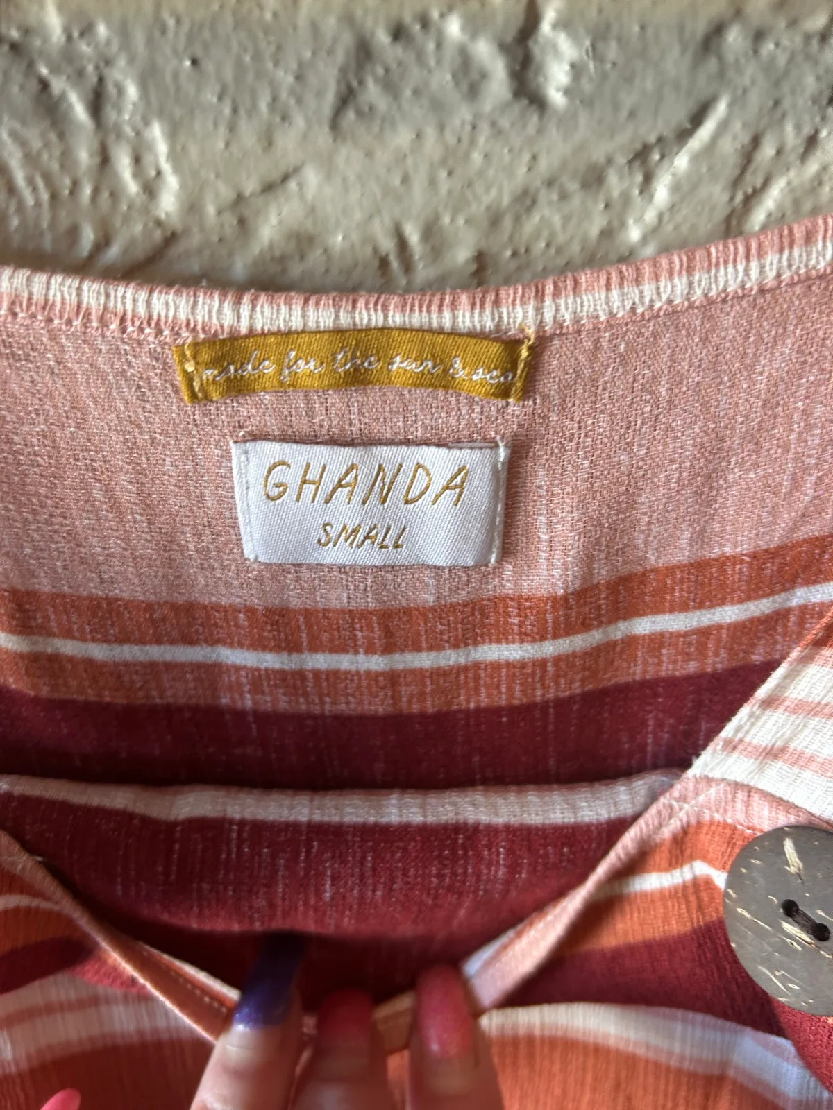 Ghanda red/orange/white striped sundress – photo 3