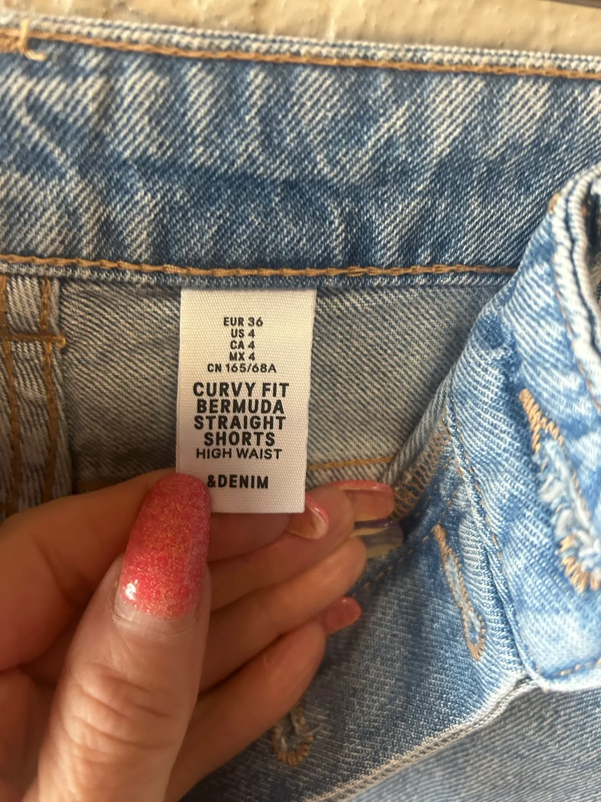 H&M blue denim Bermuda shorts – photo 2