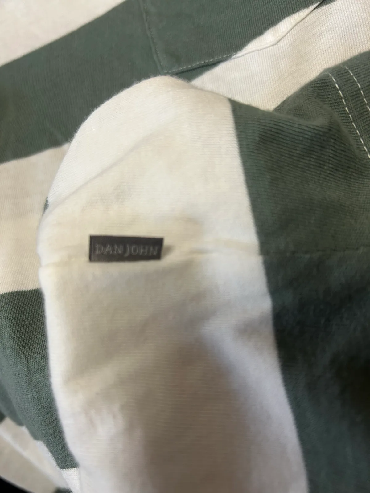 Men’s Dan John green/white striped tee – photo 6
