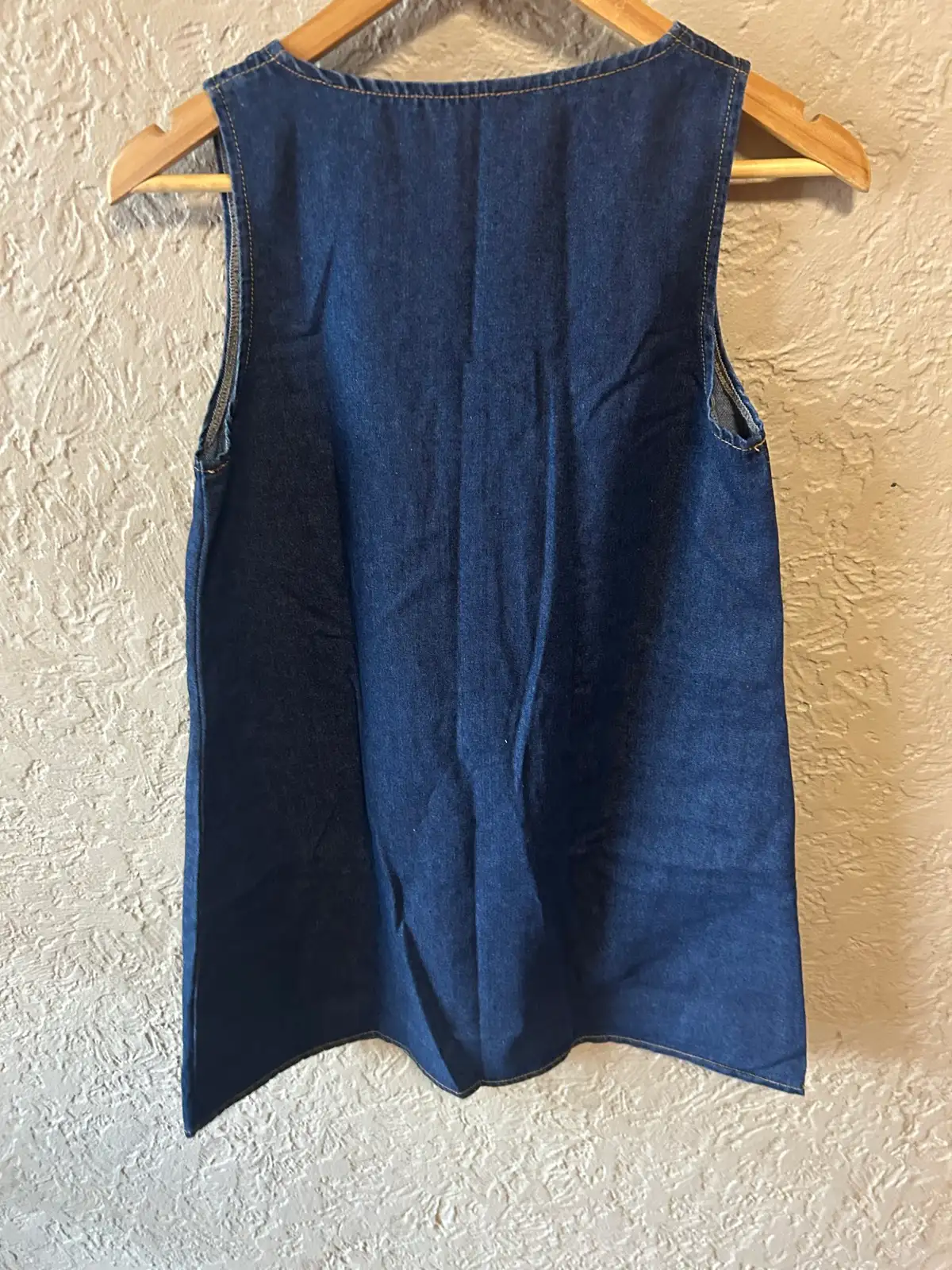 Blue denim sleeveless dress – photo 3