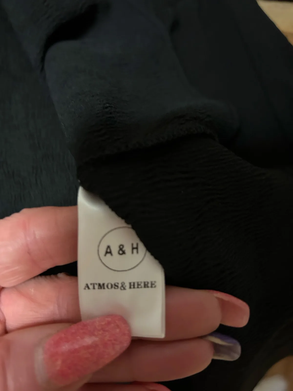 Atmos and here black smocked long sleeve dress — photo 5