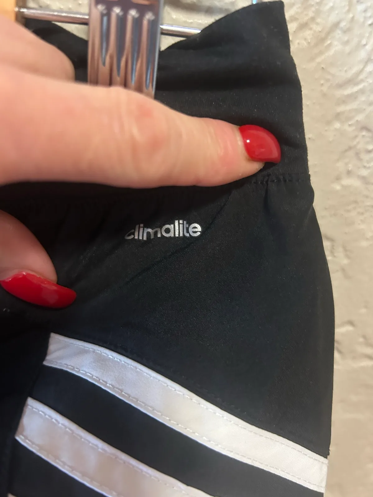 Adidas black/white striped running shorts – photo 4