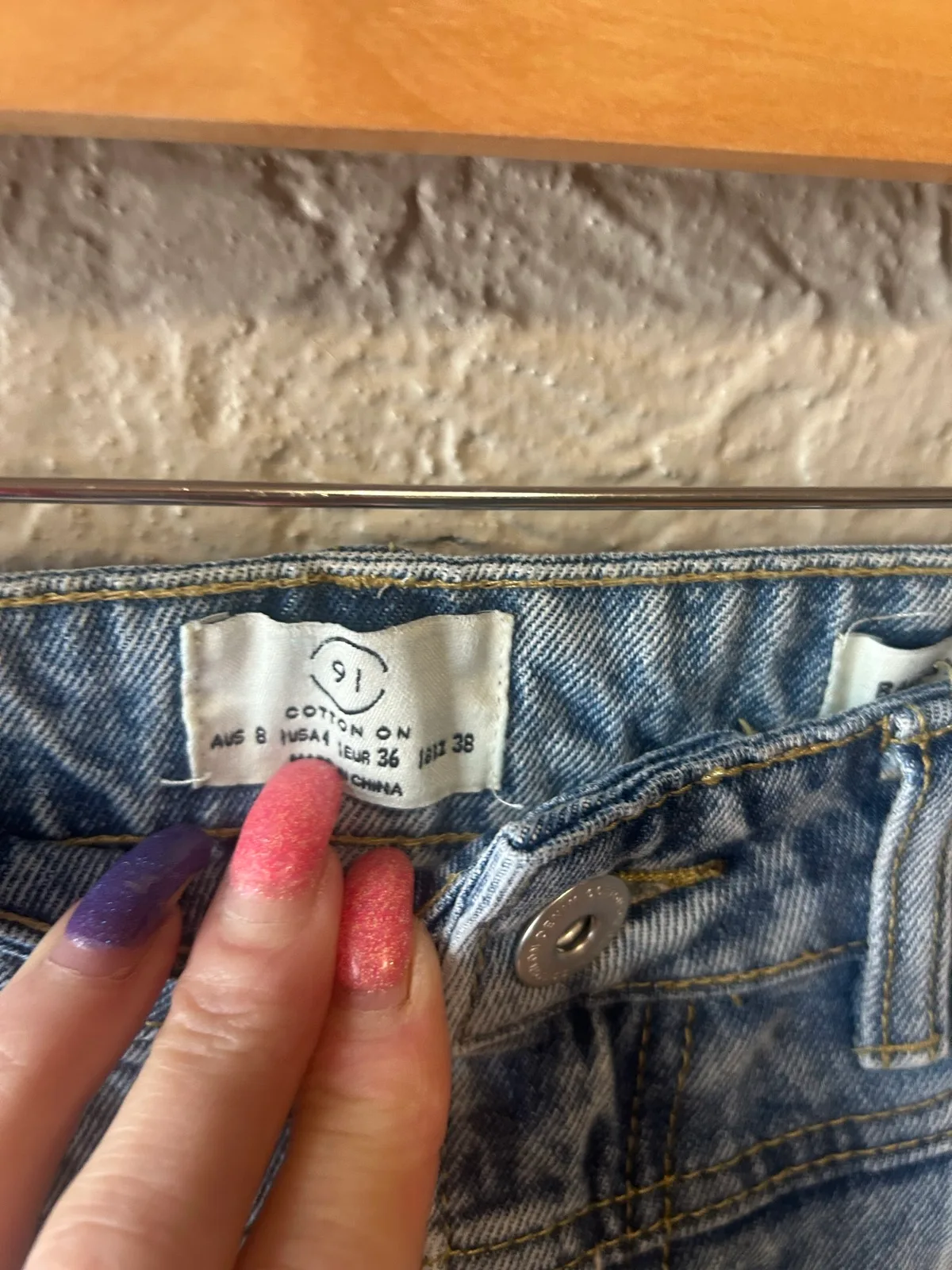 Cotton on blue denim shorts – photo 2