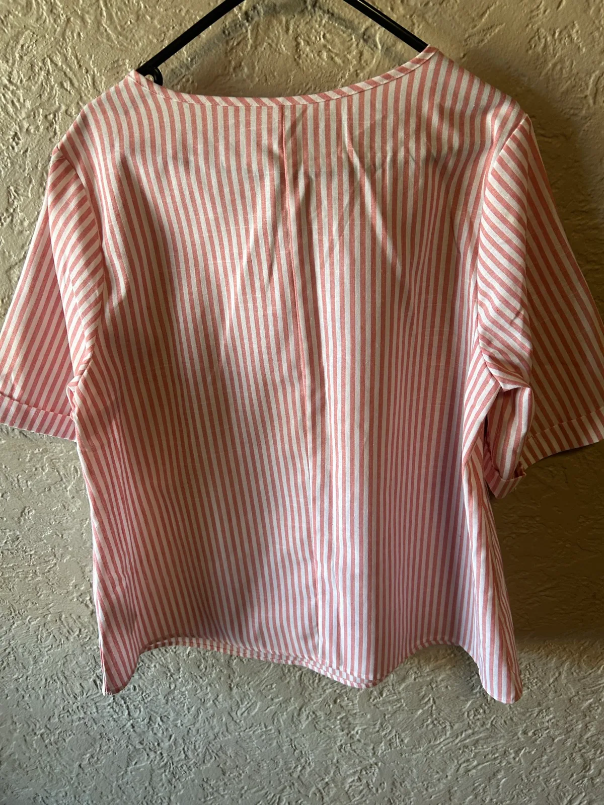 Shein pink/white striped blouse – photo 4
