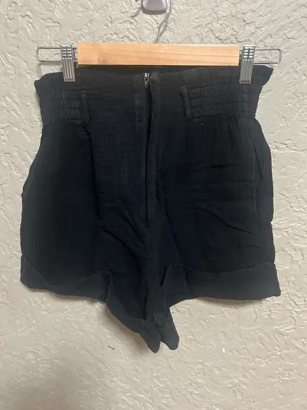 Ally fashion black high waisted shorts
