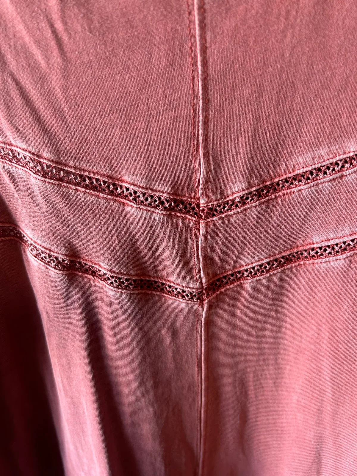 Rusty red/pink cotton round neck tank dress – photo 2