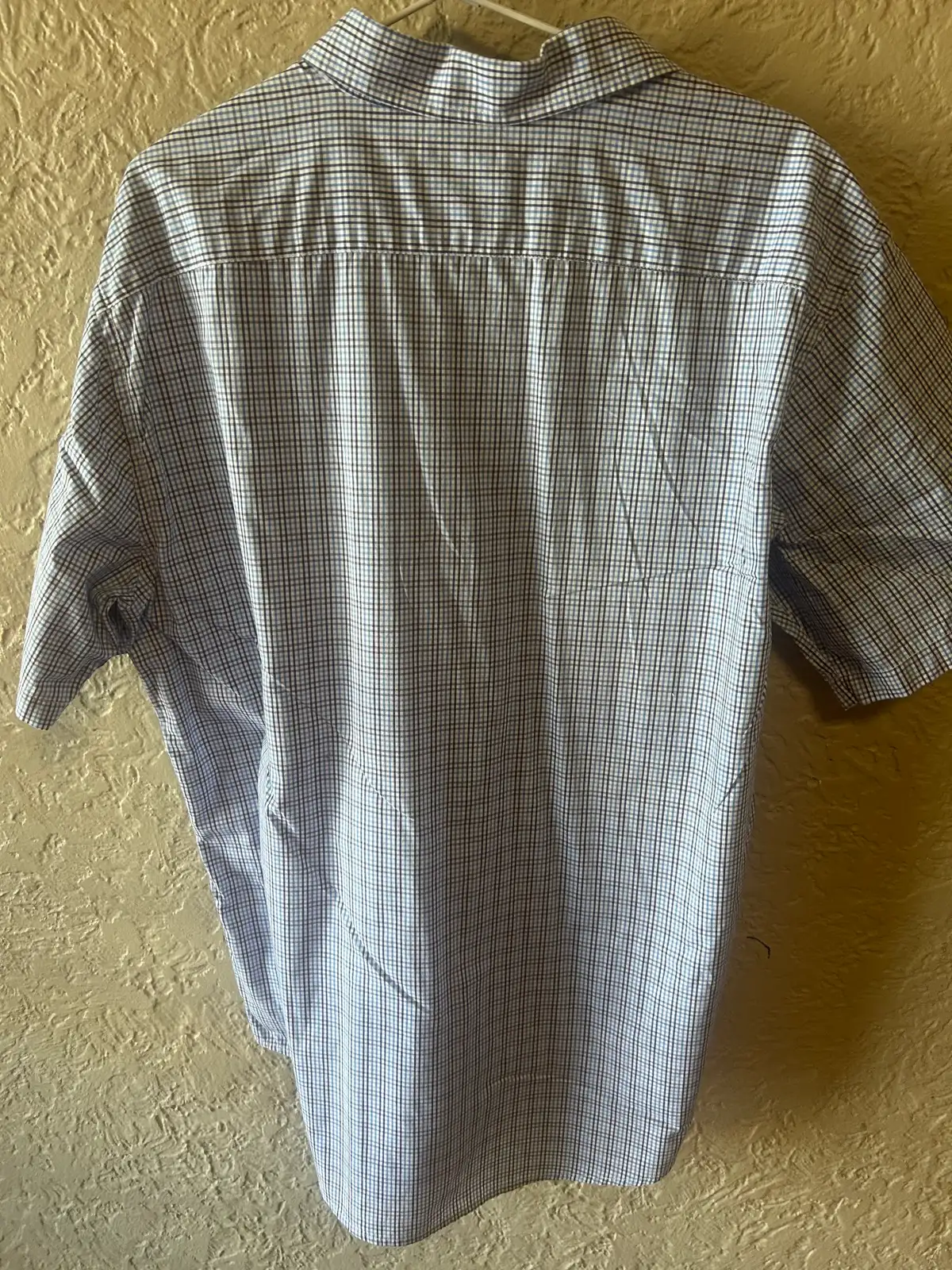 Men’s glo weave blue/white check shirt – photo 2