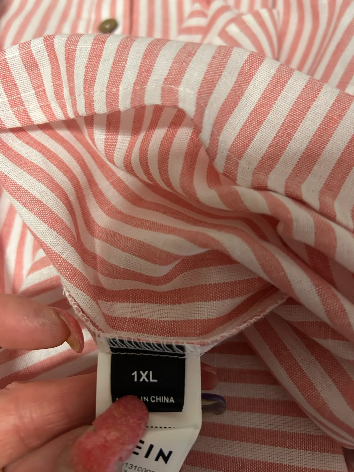 Shein pink/white striped blouse – photo 5