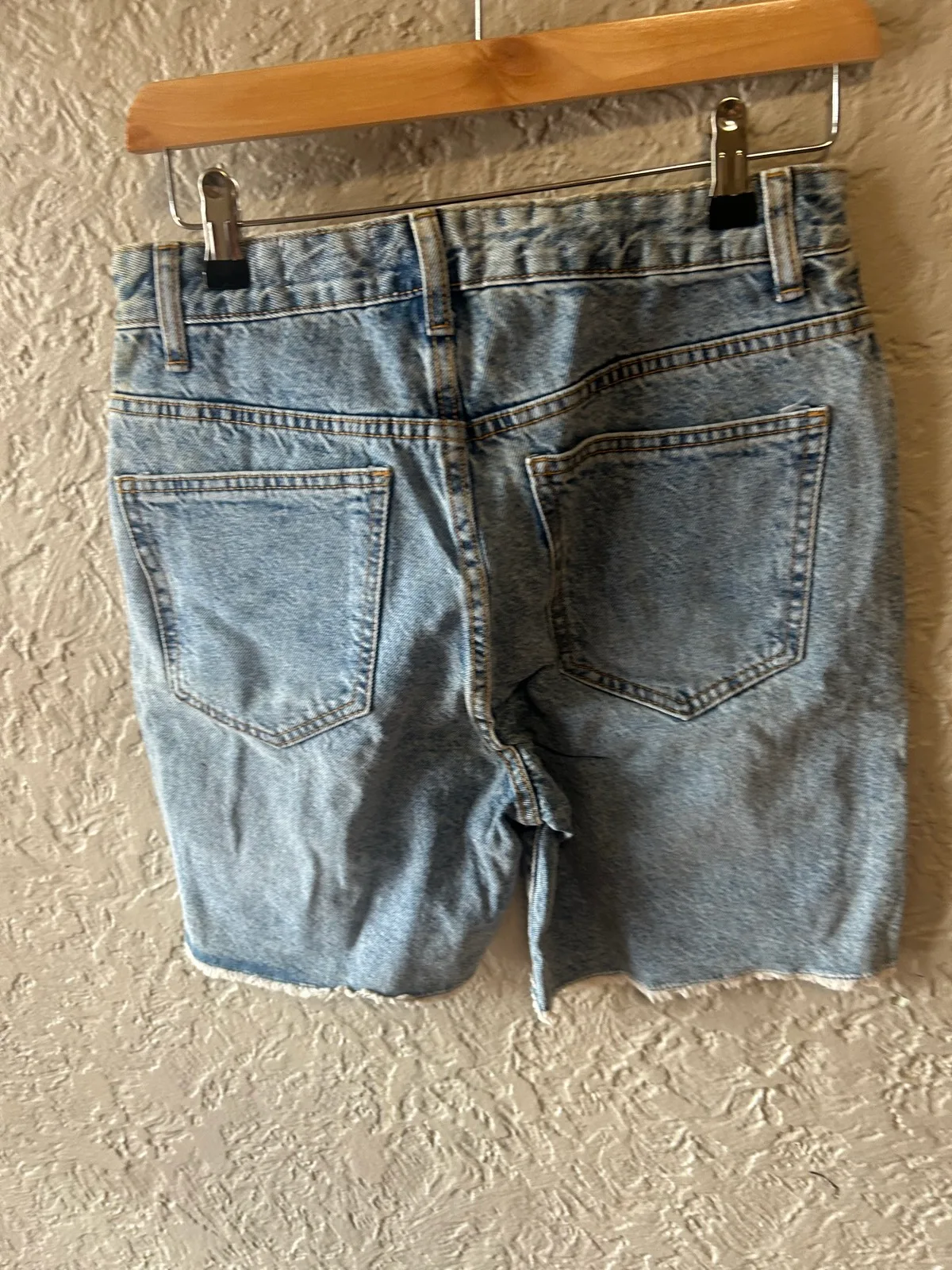 Cotton on light blue denim high rise shorts – photo 3