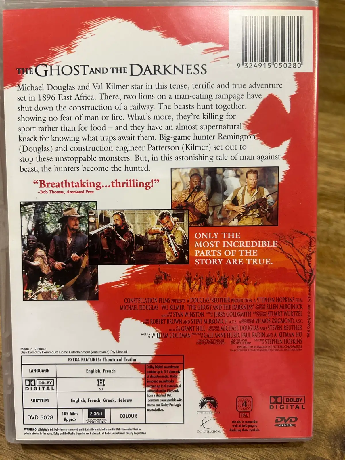 The ghost and the darkness dvd – photo 2