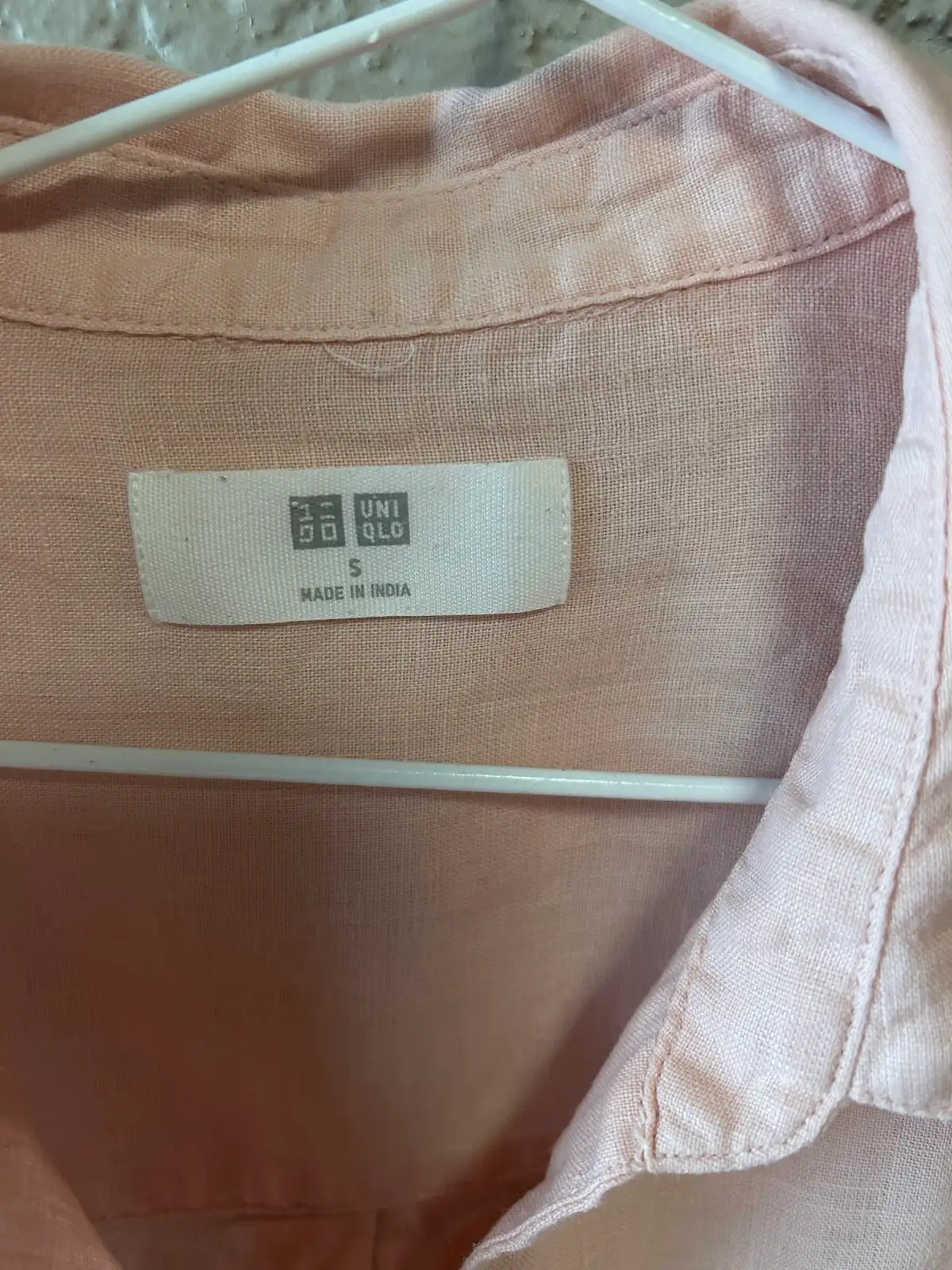 Uniqlo peach linen shirt/blouse – photo 2