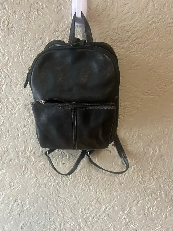 Aurielle brown leather backpack