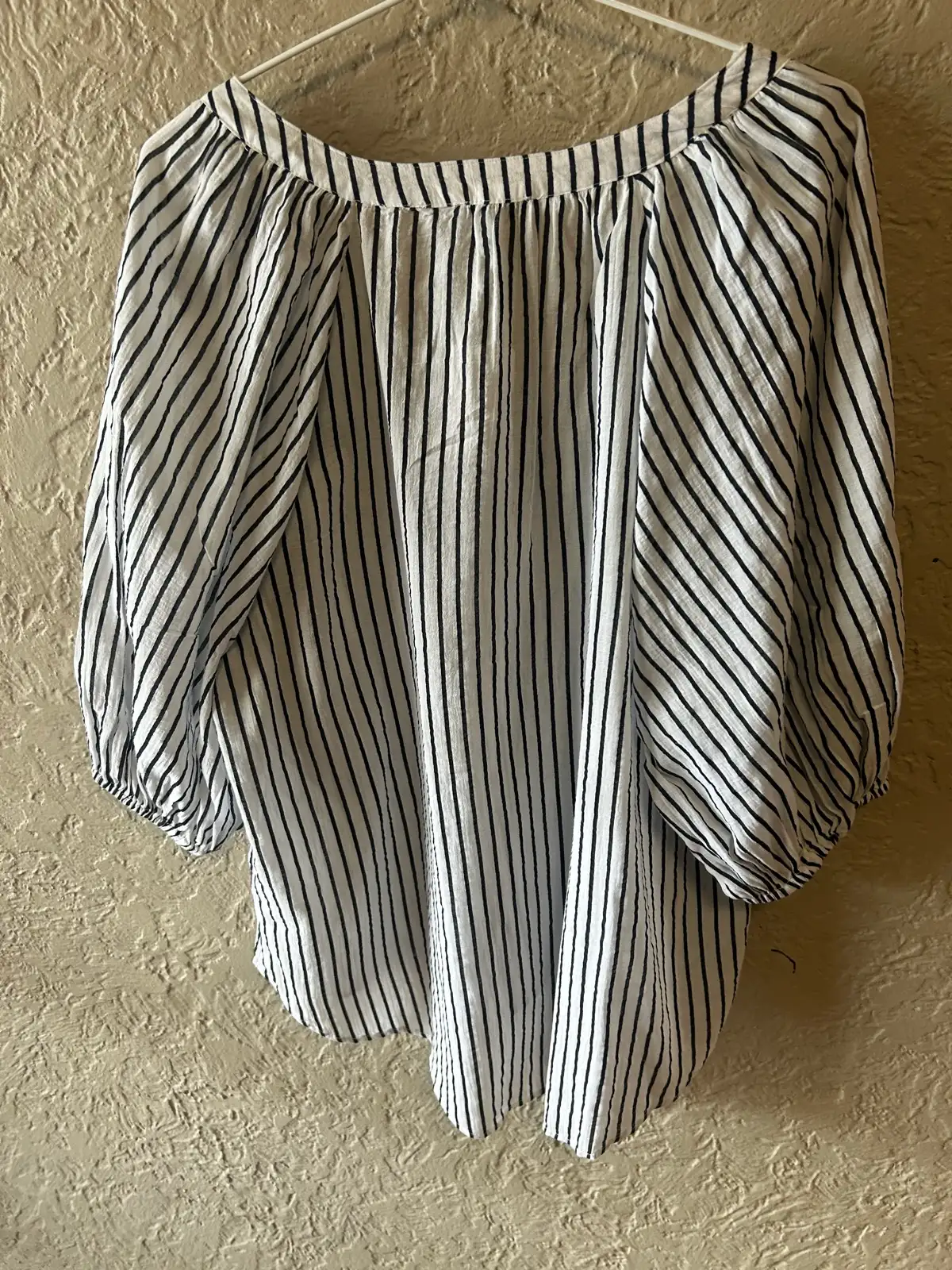 Target black/white ballon sleeve blouse – photo 3