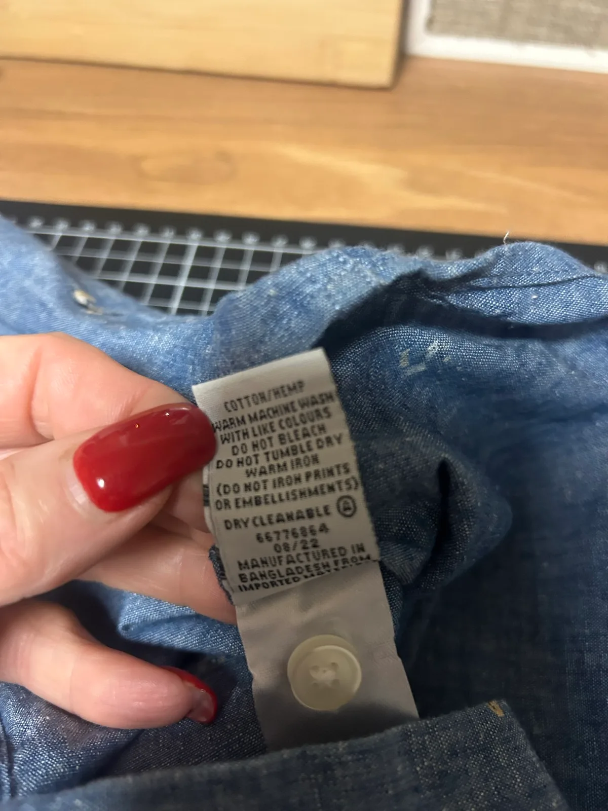 Men’s target blue chambray shirt – photo 6