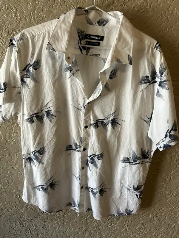 Men’s Connor white short sleeve shirt