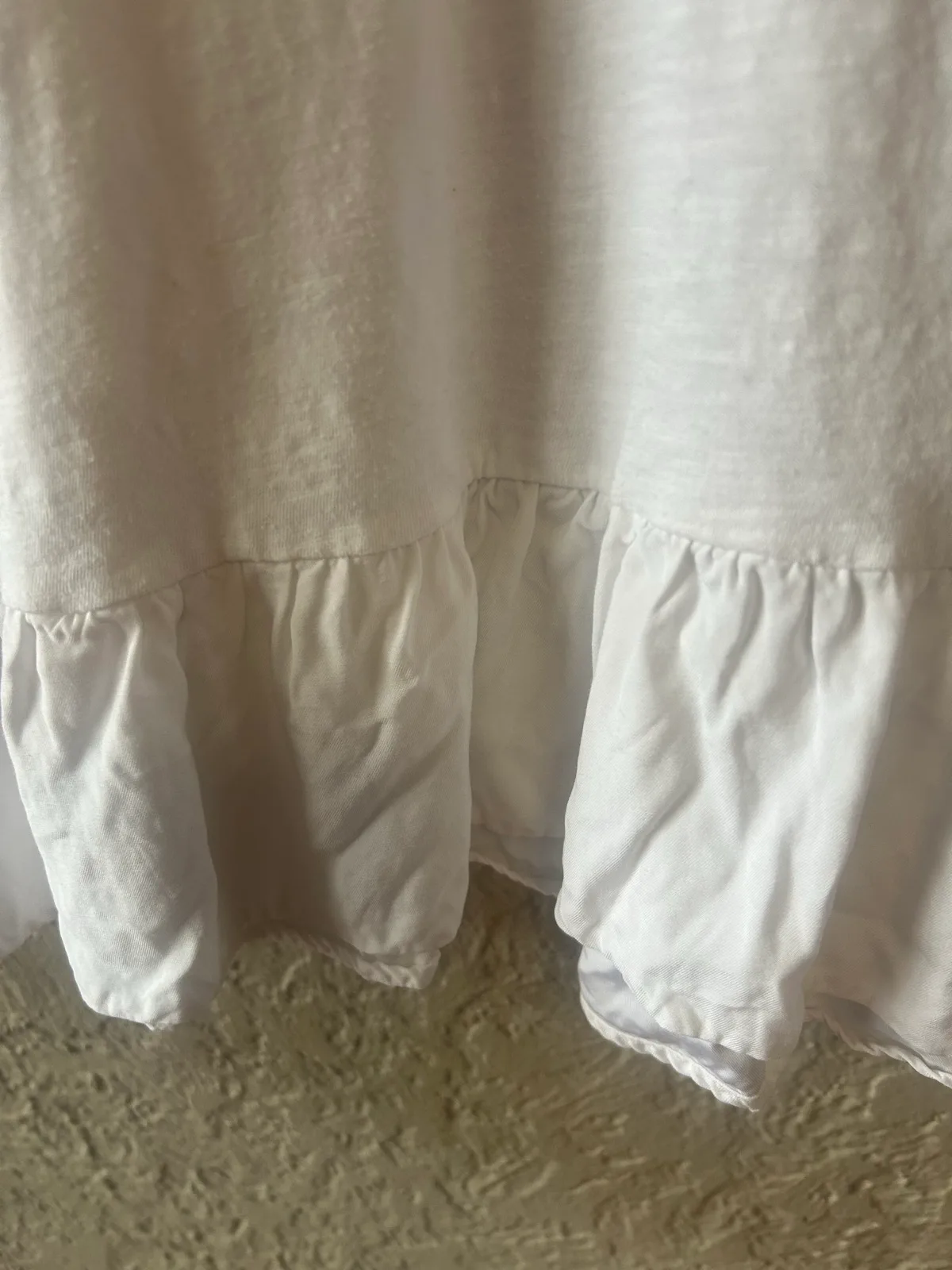 Seed heritage white ruffled hem top – photo 2
