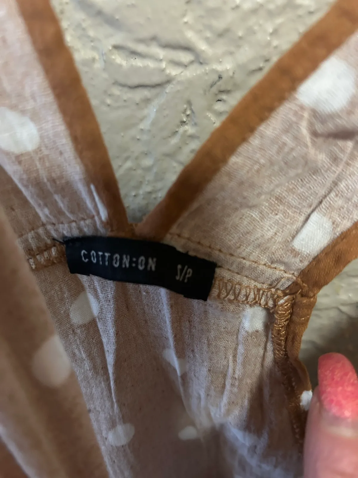 Cotton on brown/white polka dots shortall – photo 2
