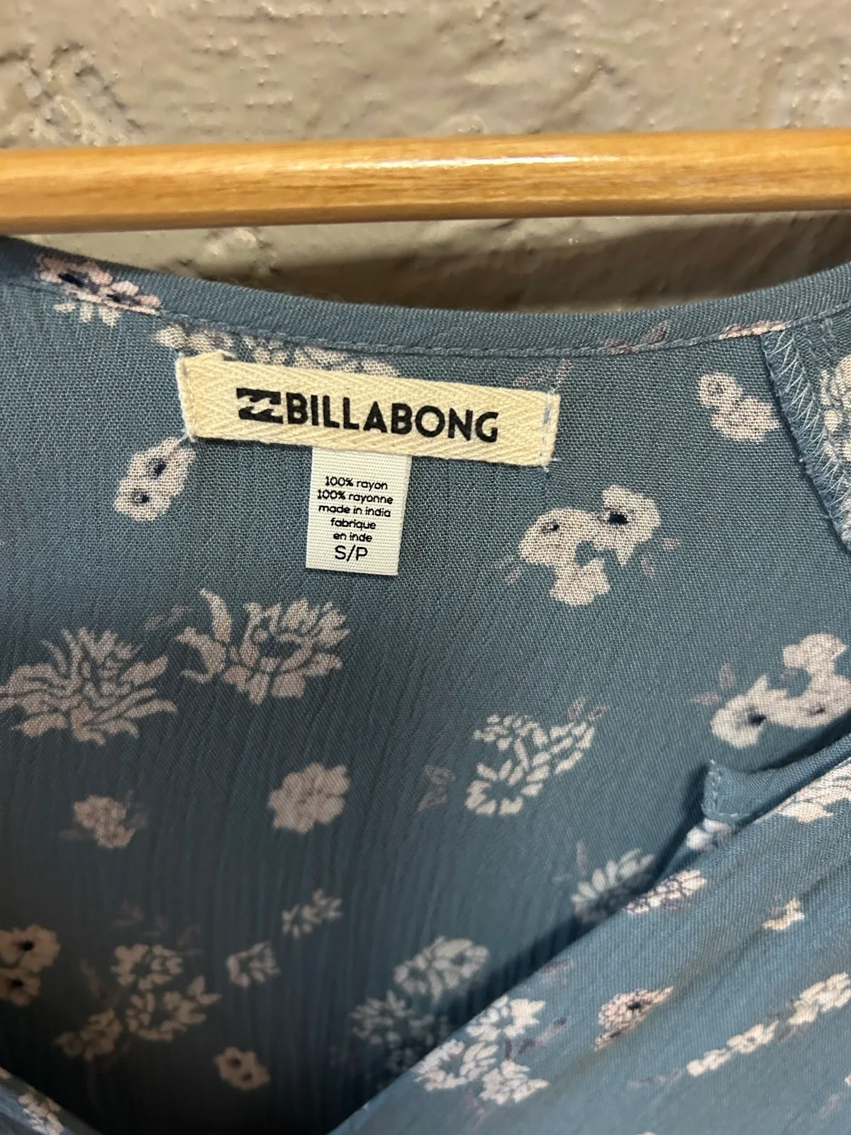 Billabong blue/green floral dress — photo 2