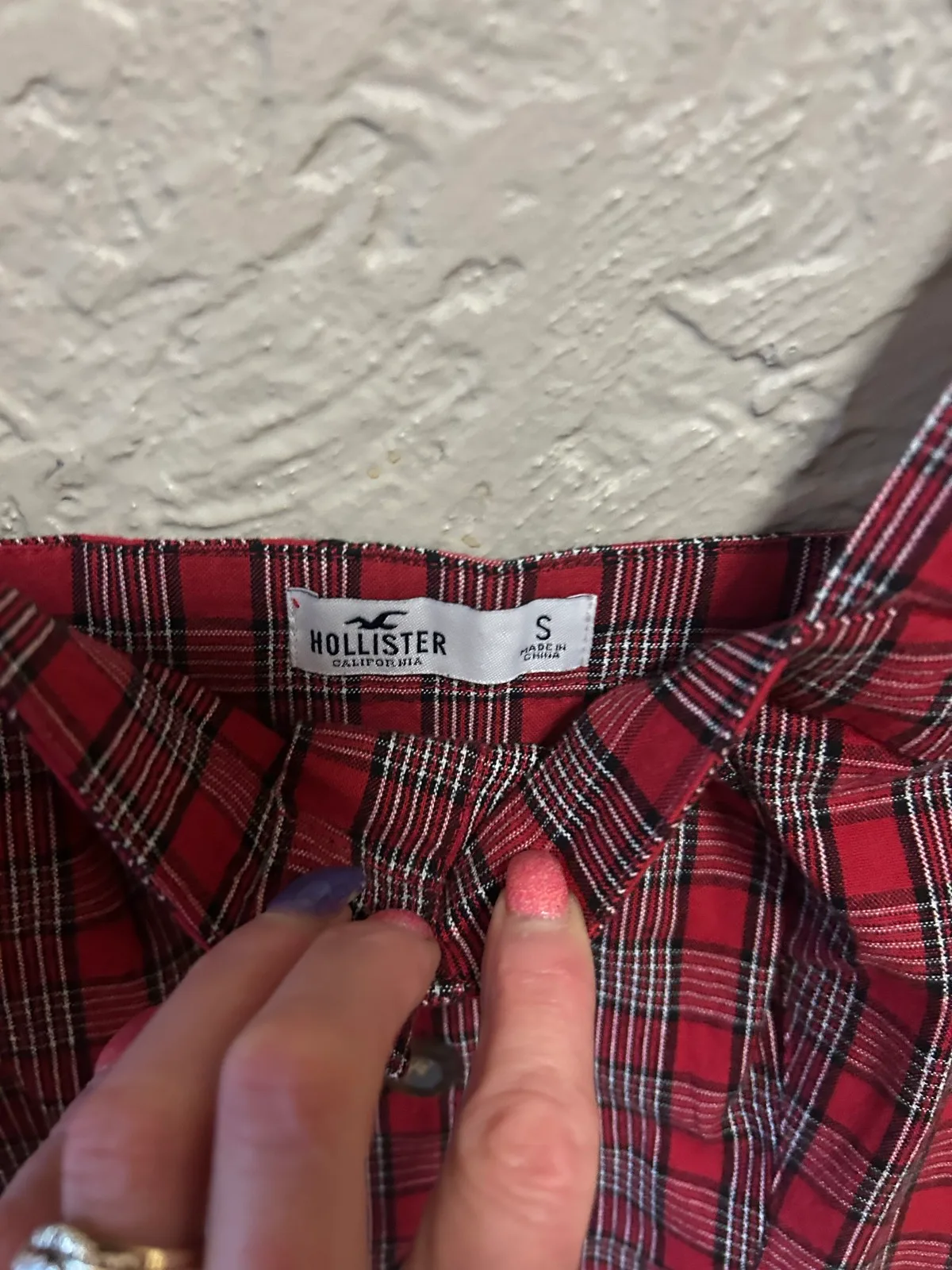 Hollister red plaid tank dress — photo 2