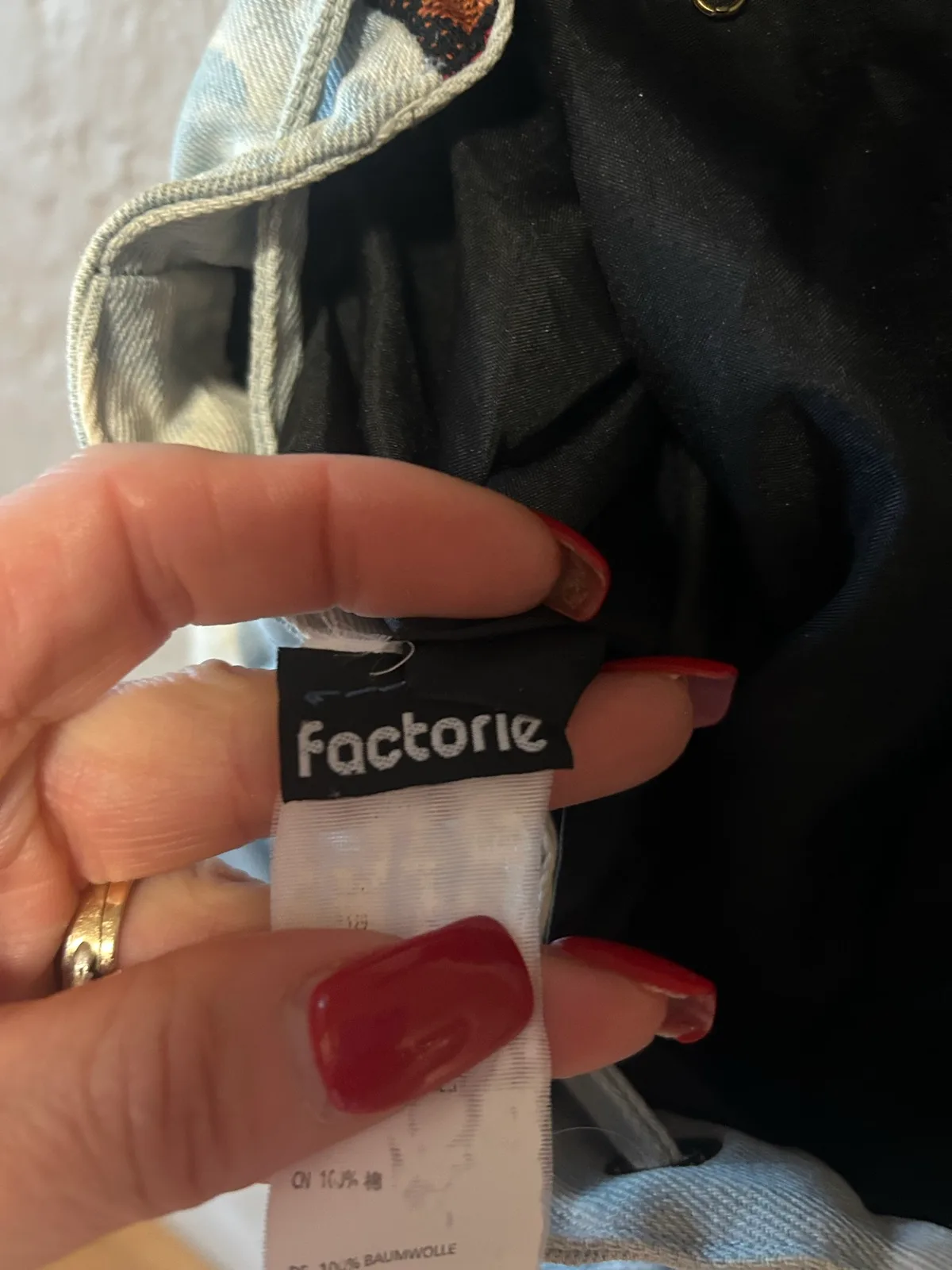 Factorie blue denim tie dye backpack – photo 4