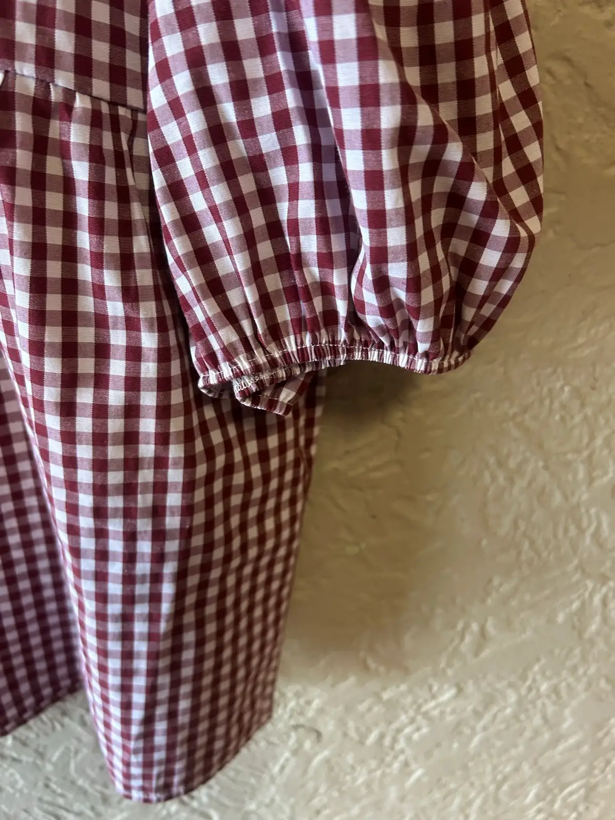 ASOS design red/white gingham babydoll top – photo 2