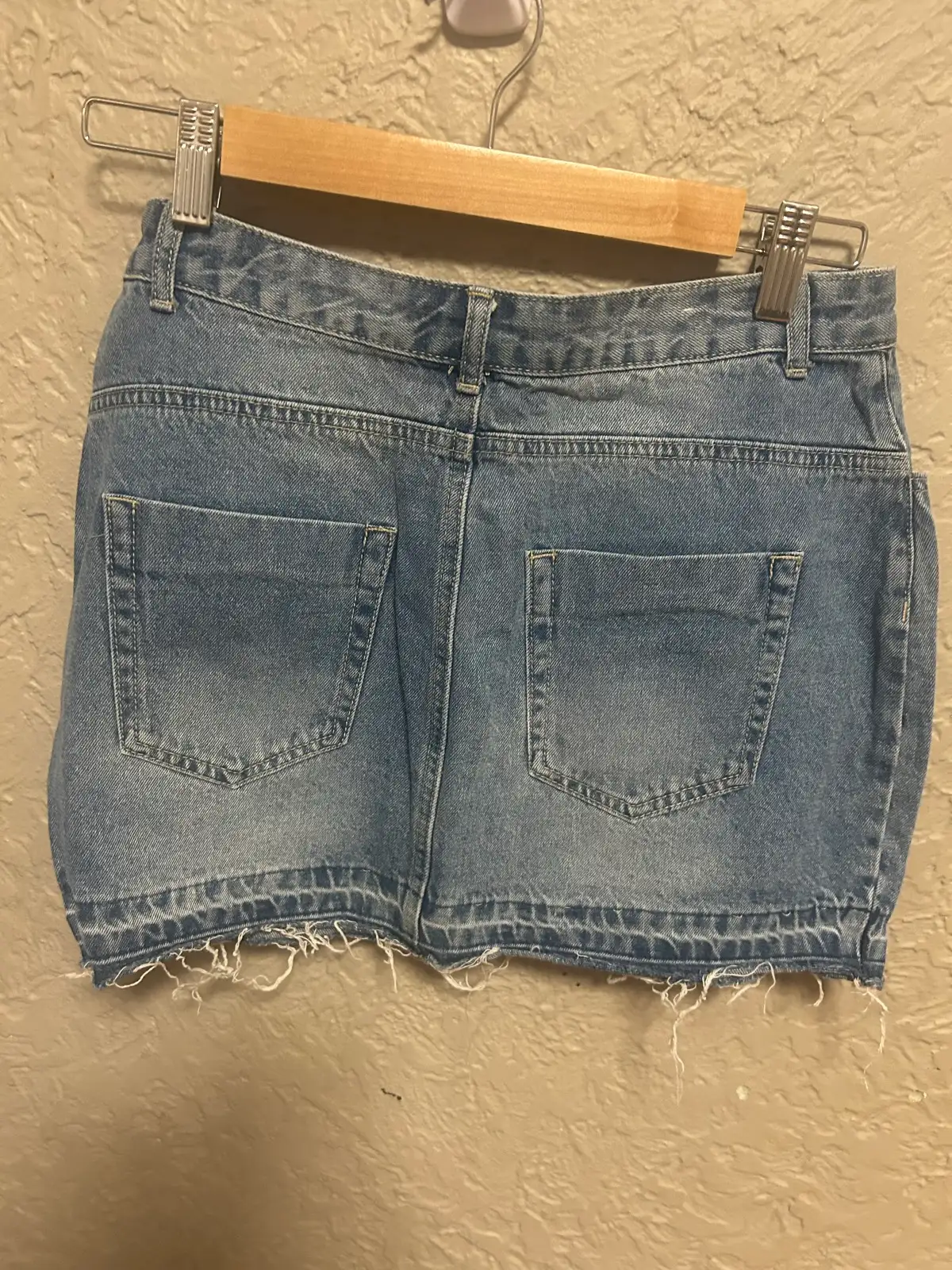 Cotton on blue denim mini skirt – photo 4