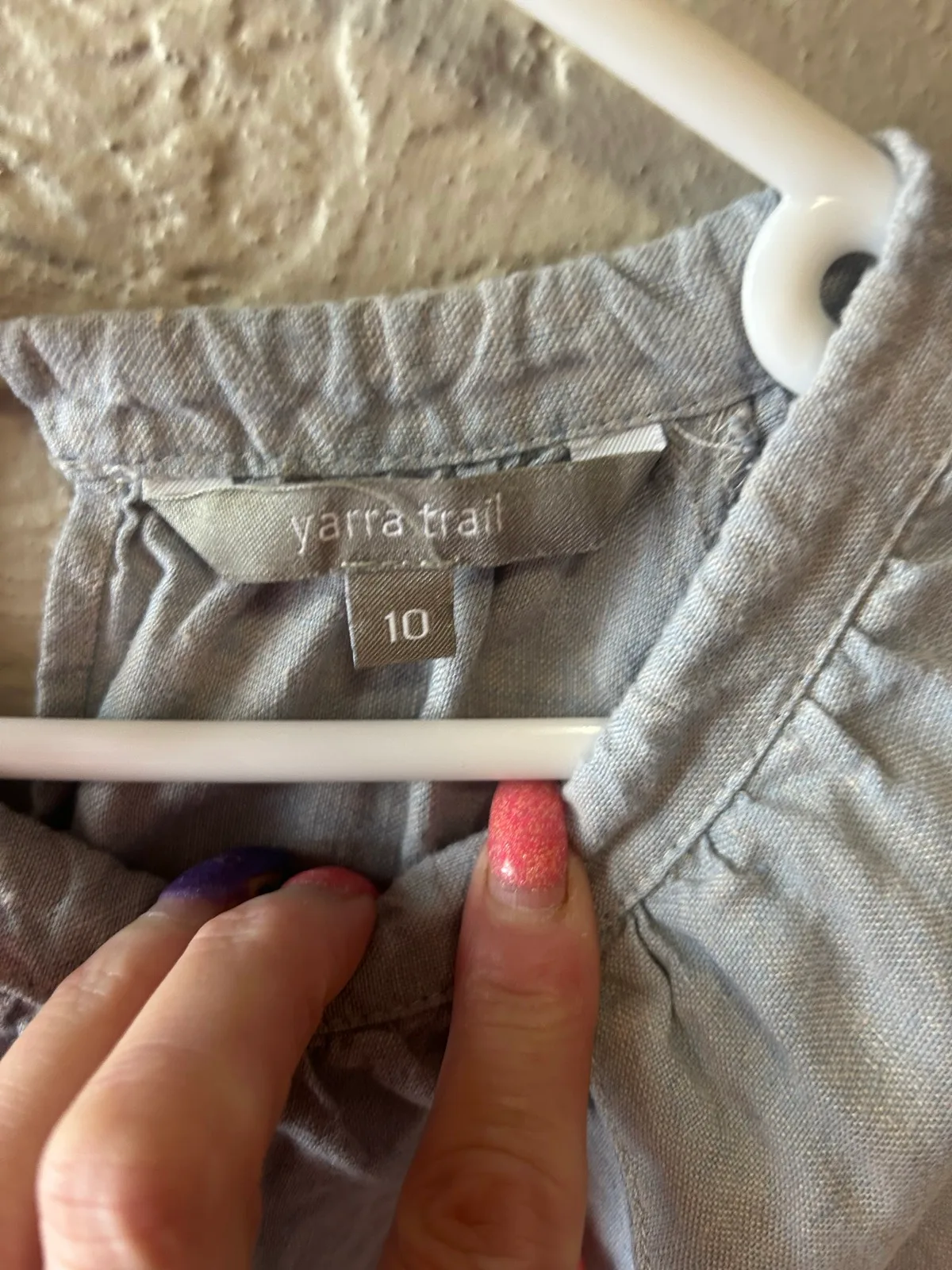 Yarra trail grey linen  long sleeve blouse – photo 2