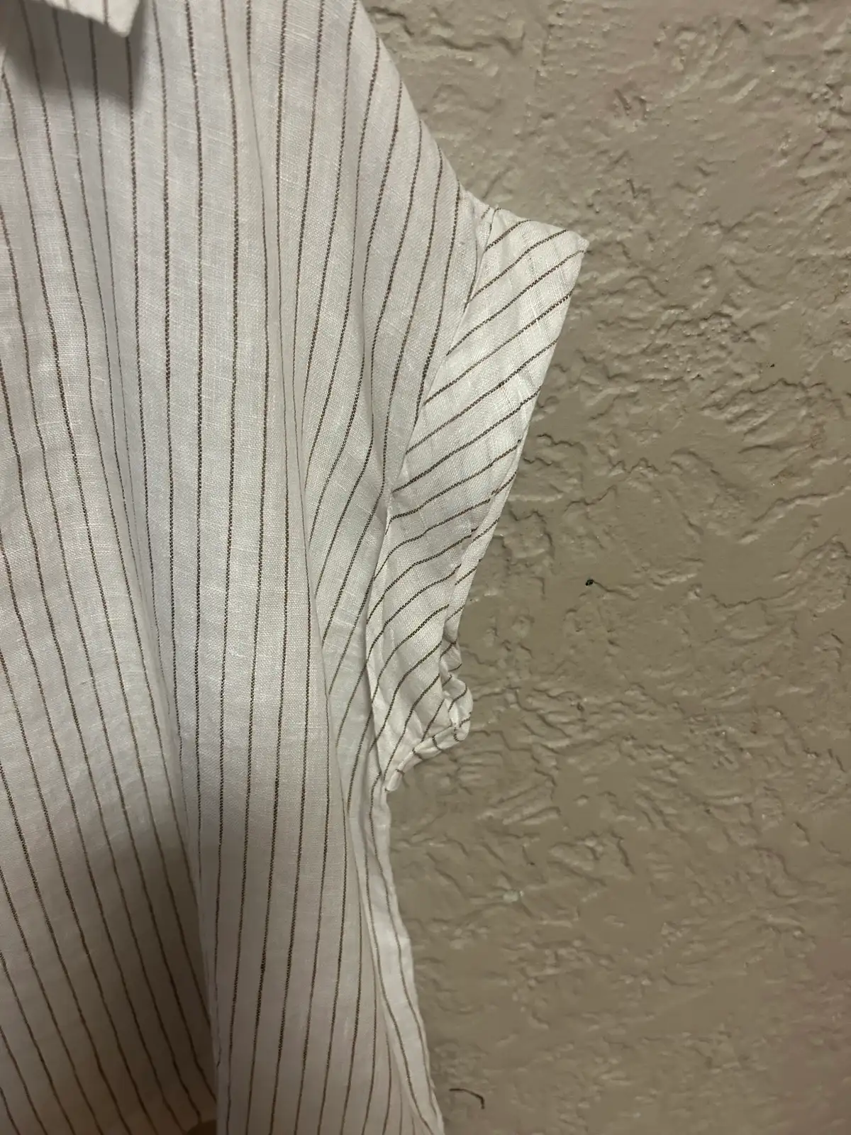 Target cream/brown striped blouse – photo 2