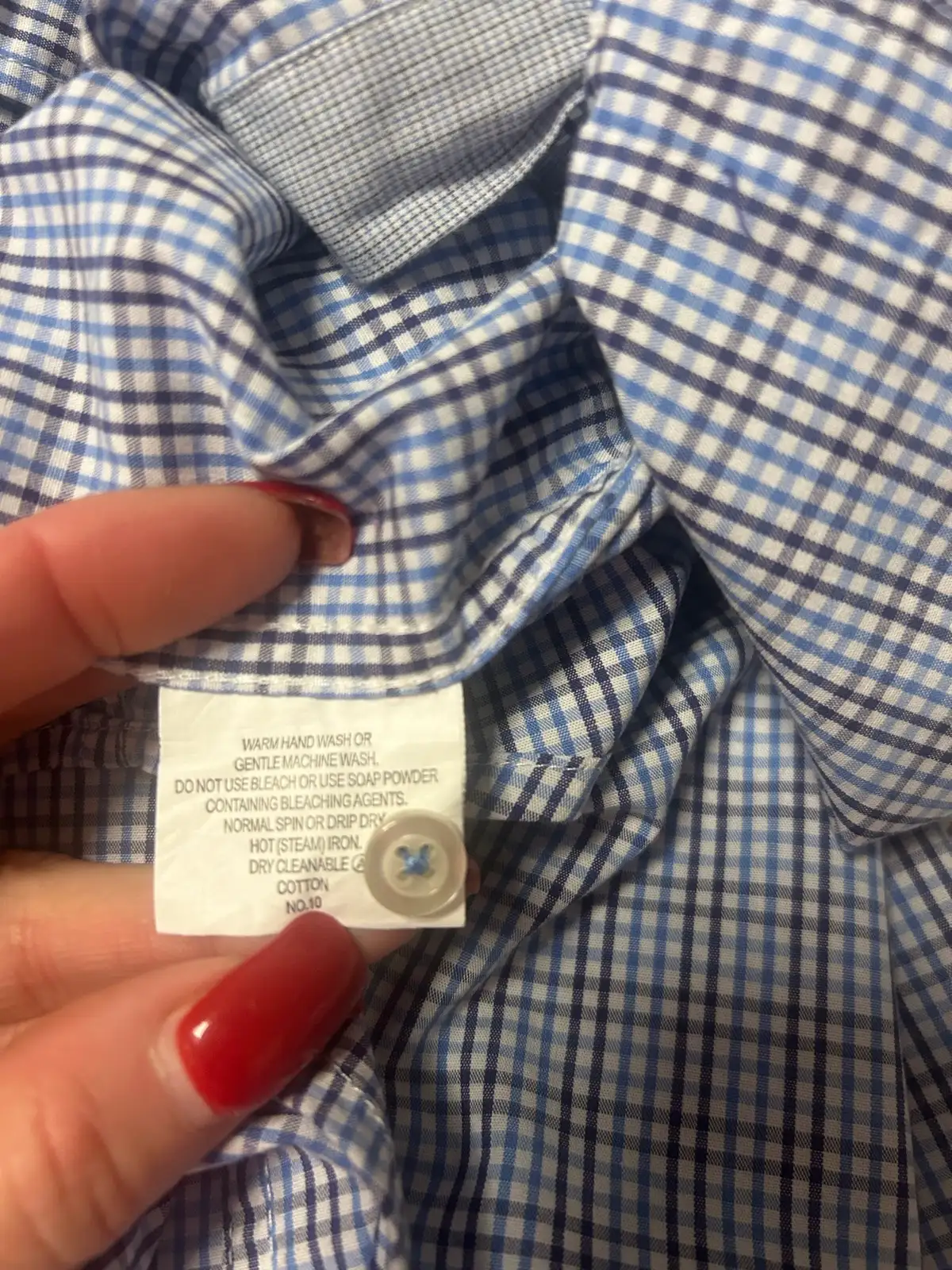 Men’s glo weave blue/white check shirt – photo 5