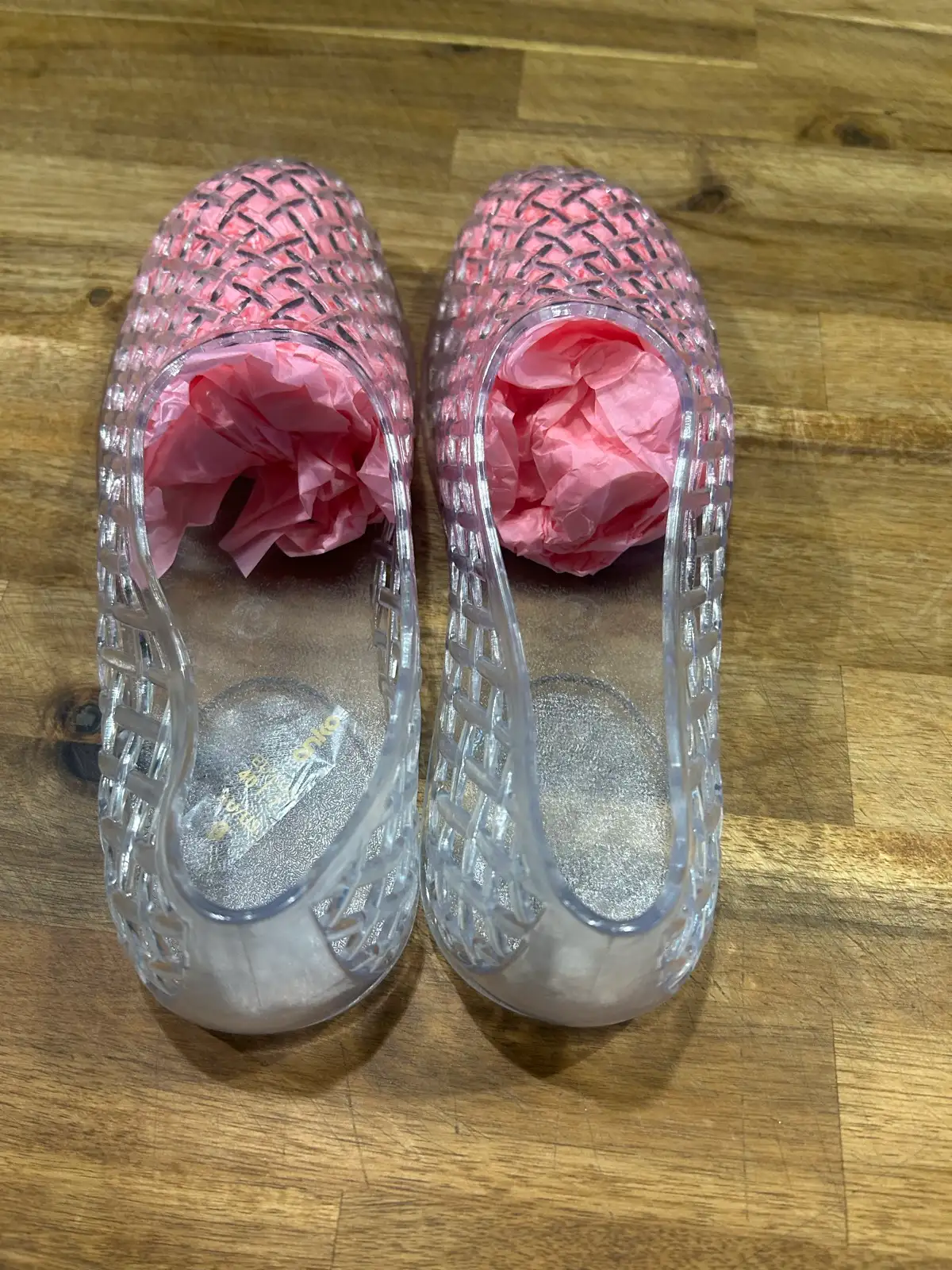 Women’s clear woven plastic flats – photo 3