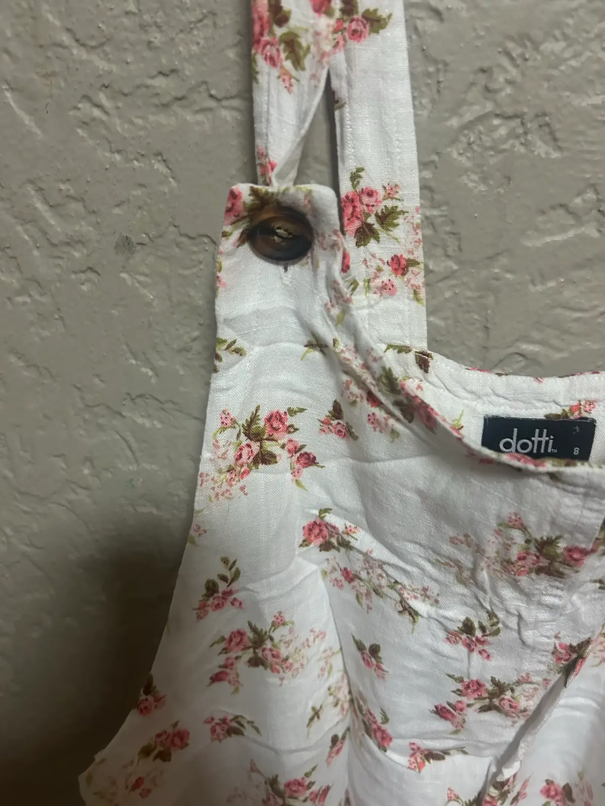 Dotti white floral short overalls – photo 2